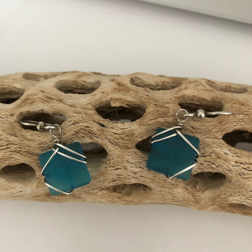 Sea glass earrings